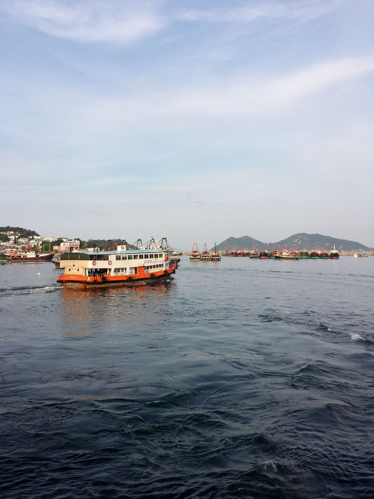 Inter Island Ferry Leaves Cheung Chau On The Way To Lantau Cheung